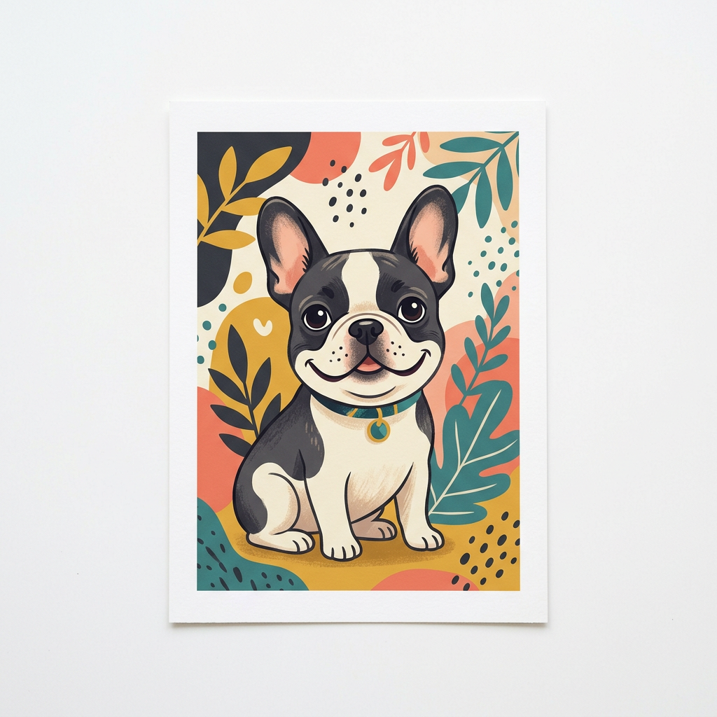Poster Bouledogue Français